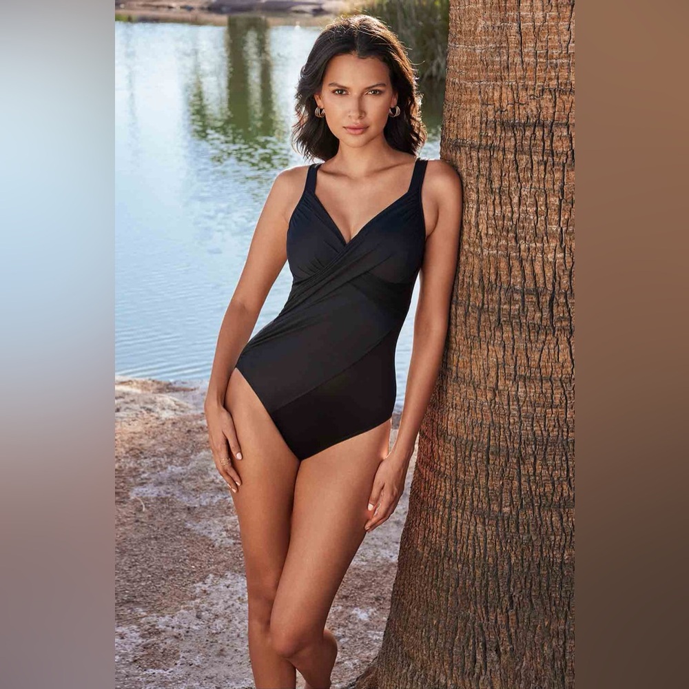 Black Miraclesuit Rock Solid Revele One Piece Swi… - image 4